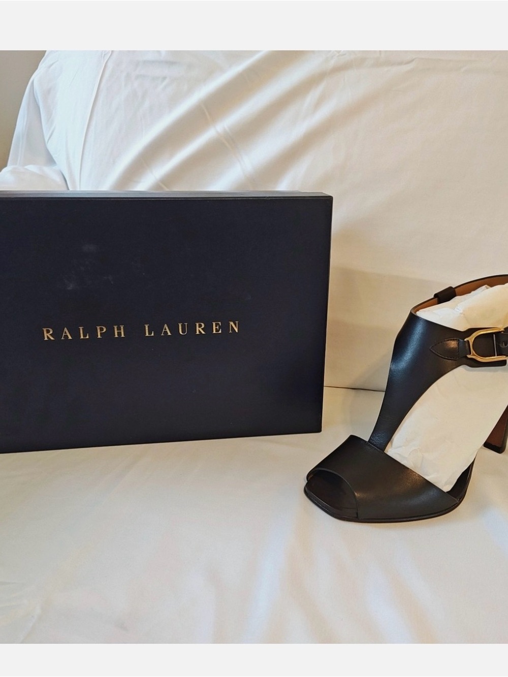 Ralph Lauren Collection "Emilie" High-Heel Sandals.